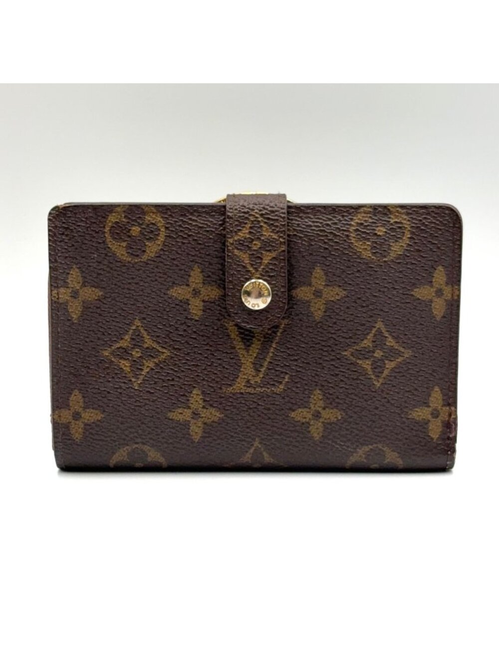 Louis Vuitton Portefeuille Monogram Brown Bifold Wallet Gold